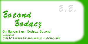 botond bodacz business card